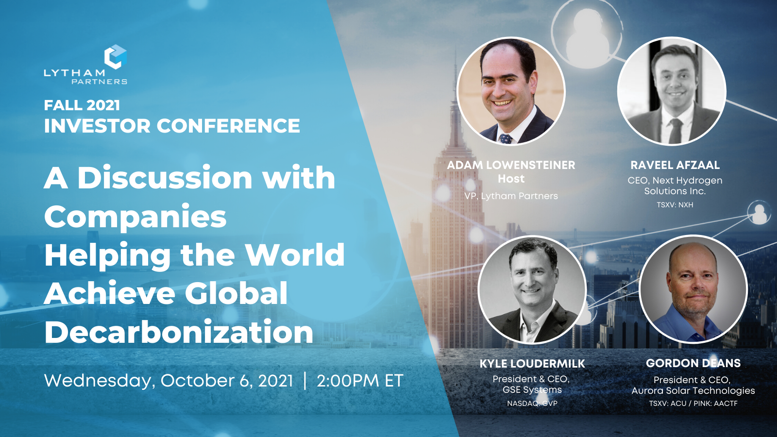 Panel Announcement Decarbonization